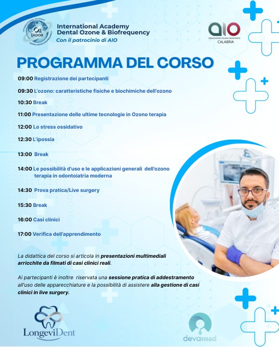 Seconda pagina della locandina: il programma del corso